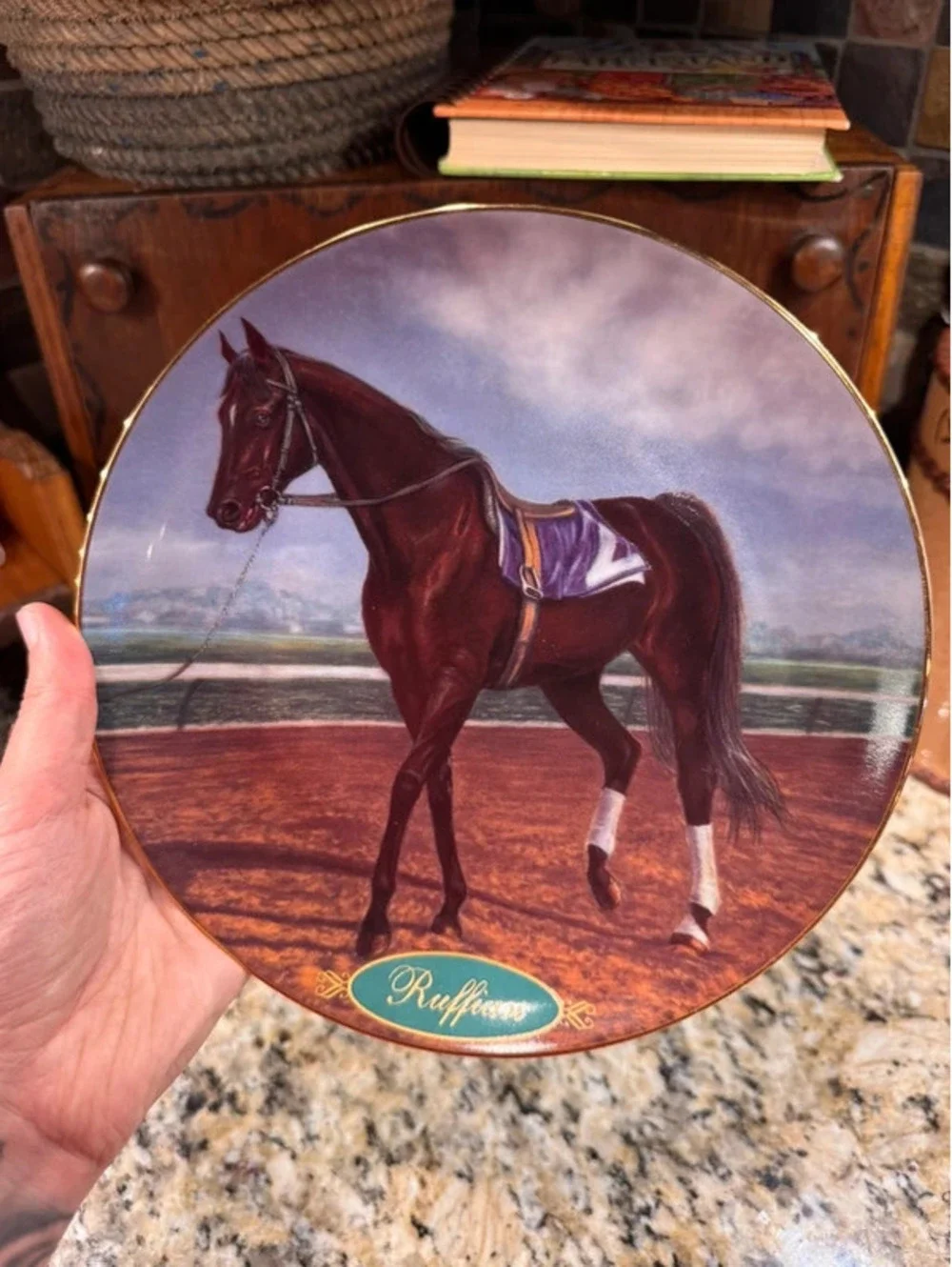 Vintage Danbury Mint collectible Ruffian plate